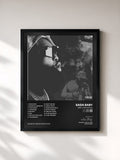 #noir Tableau de l'album Grey Tape SMOKE de Sada Baby, cadre noir, imprimé et encadré en France