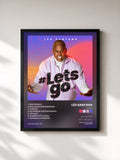#noir Tableau de l'album LetsGo de Léo Santana, cadre noir, imprimé et encadré en France