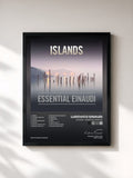 #noir Tableau de l'album Islands - Essential Einaudi de Ludovico Einaudi, cadre noir, imprimé et encadré en France
