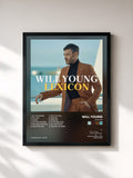 #noir Tableau de l'album Lexicon de Will Young, cadre noir, imprimé et encadré en France