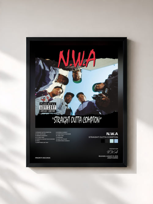 N.W.A · Straight Outta Compton — Stampa incorniciata