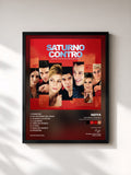 #noir Tableau de l'album Saturno Contro (Original Motion Picture Soundtrack) de Neffa, cadre noir, imprimé et encadré en France