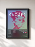 #noir Tableau de l'album Closer Remixed - Vol. 2 de Tegan and Sara, cadre noir, imprimé et encadré en France