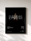 #noir Tableau de l'album Fall Over EP de Banks, cadre noir, imprimé et encadré en France