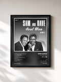 #noir Tableau de l'album Soul Man, Vol. 2 de Sam & Dave, cadre noir, imprimé et encadré en France