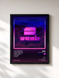 #noir Tableau de l'album Nice To Meet You de SeeB, cadre noir, imprimé et encadré en France