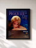 #noir Tableau de l'album If You Go de Peggy Lee, cadre noir, imprimé et encadré en France
