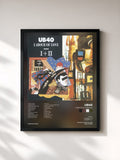 #noir Tableau de l'album Labour Of Love I & II de UB40, cadre noir, imprimé et encadré en France