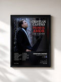 #noir Tableau de l'album Primer Amor Los Éxitos de Cristian Castro, cadre noir, imprimé et encadré en France