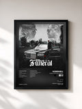 #noir Tableau de l'album MUSIC FOR THE FUNERAL de Kordhell, cadre noir, imprimé et encadré en France