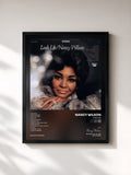 #noir Tableau de l'album Lush Life de Nancy Wilson, cadre noir, imprimé et encadré en France
