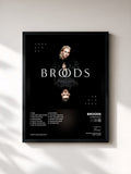 #noir Tableau de l'album Conscious de Broods, cadre noir, imprimé et encadré en France
