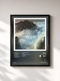 #noir Tableau de l'album Tides of Mind de Oxia, cadre noir, imprimé et encadré en France
