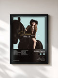 #noir Tableau de l'album Queen Of Me de Shania Twain, cadre noir, imprimé et encadré en France