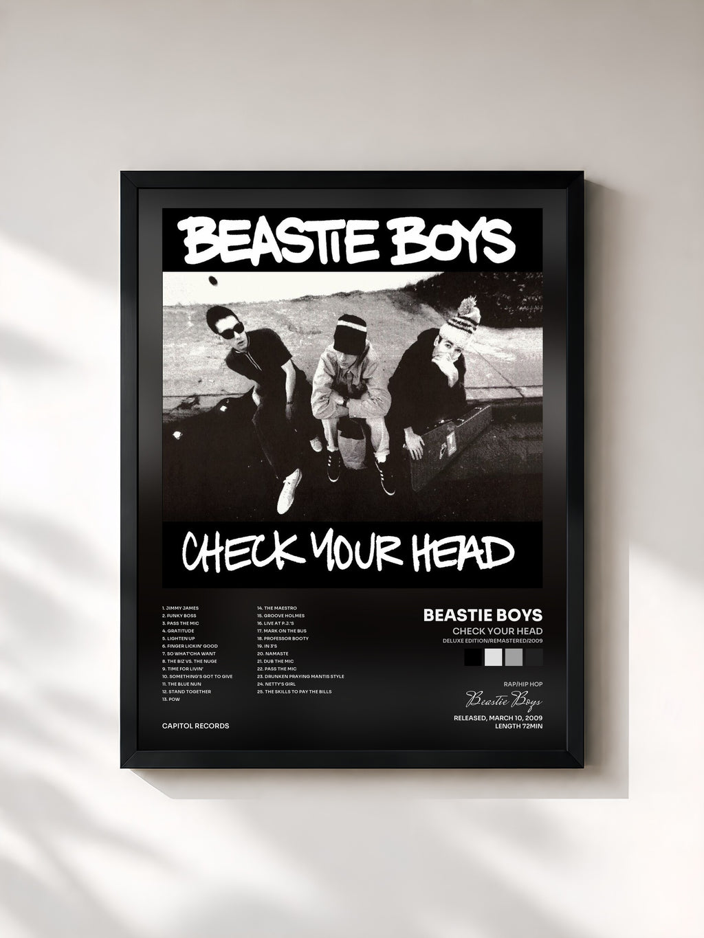 #noir Check Your Head (Deluxe Edition/Remastered/2009) di Beastie Boys in stampa incorniciata, cornice nera, stampata e incorniciata in Francia