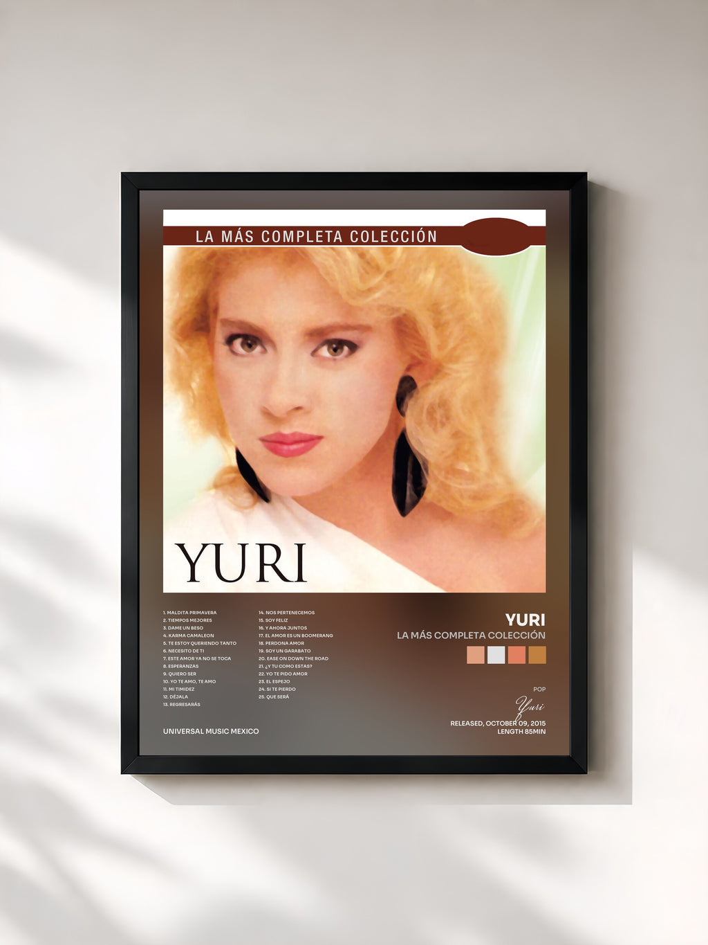 #noir Tableau de l'album La Más Completa Colección de Yuri, cadre noir, imprimé et encadré en France