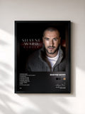 #noir Tableau de l'album Closer de Shayne Ward, cadre noir, imprimé et encadré en France