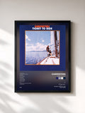 #noir Tableau de l'album Ticket To Ride de Carpenters, cadre noir, imprimé et encadré en France