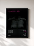 #noir Tableau de l'album You Are My High - EP de DEMON, cadre noir, imprimé et encadré en France