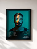 #noir Tableau de l'album MATERIA (PRISMA) de Marco Mengoni, cadre noir, imprimé et encadré en France