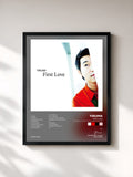 #noir Tableau de l'album First Love (The Original & the Very First Recording Repackage) de Yiruma, cadre noir, imprimé et encadré en France