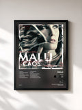 #noir Tableau de l'album Caos de Malú, cadre noir, imprimé et encadré en France