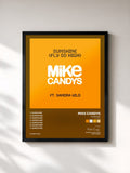 #noir Tableau de l'album Sunshine (Fly so High) de Mike Candys, cadre noir, imprimé et encadré en France