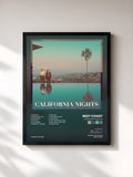 #noir Tableau de l'album California Nights de Best Coast, cadre noir, imprimé et encadré en France