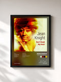 #noir Tableau de l'album Don't Break My Heart de Jean Knight, cadre noir, imprimé et encadré en France