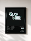 #noir Tableau de l'album Chuck Berry de Chuck Berry, cadre noir, imprimé et encadré en France
