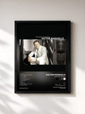 #noir Tableau de l'album Decision Unanime de Victor Manuelle, cadre noir, imprimé et encadré en France