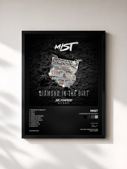 Mist · Diamond in the Dirt — Affiche encadrée