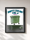 #noir Tableau de l'album EMPTY THE BIN VOL.3 de La Fève, cadre noir, imprimé et encadré en France