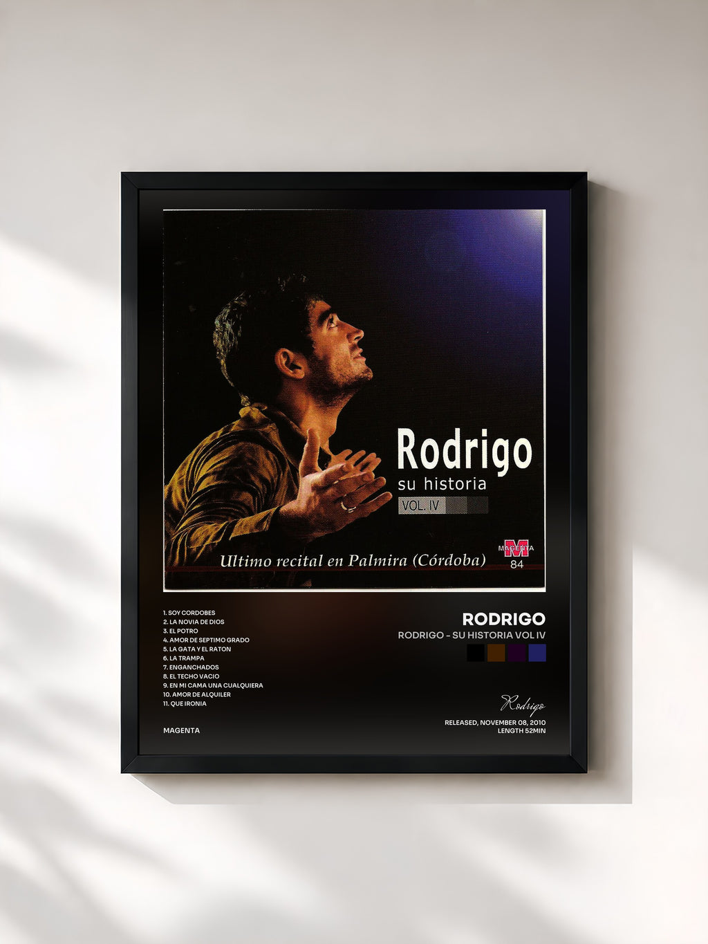 #noir Rodrigo - Su historia vol IV di Rodrigo in stampa incorniciata, cornice nera, stampata e incorniciata in Francia