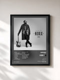 #noir Tableau de l'album NDRX de Kpoint, cadre noir, imprimé et encadré en France
