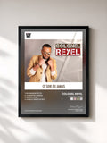 #noir Tableau de l'album Ce soir ou jamais de Colonel Reyel, cadre noir, imprimé et encadré en France