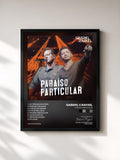 #noir Tableau de l'album Paraíso Particular de Gabriel e Rafael, cadre noir, imprimé et encadré en France