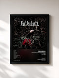 #noir Tableau de l'album The Black Cat Neighbourhood de Fallulah, cadre noir, imprimé et encadré en France