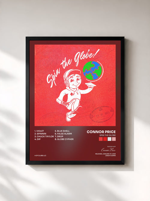 Connor Price · Spin The Globe — Affiche encadrée