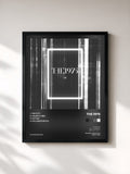 #noir Tableau de l'album IV de The 1975, cadre noir, imprimé et encadré en France