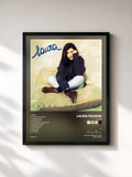 #noir Tableau de l'album Laura de Laura Pausini, cadre noir, imprimé et encadré en France
