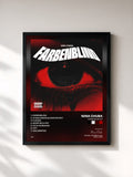 #noir Tableau de l'album Farbenblind EP de Nina Chuba, cadre noir, imprimé et encadré en France