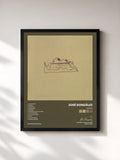 #noir Tableau de l'album Veneer de José González, cadre noir, imprimé et encadré en France