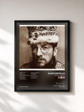 #noir Tableau de l'album King Of America de Elvis Costello, cadre noir, imprimé et encadré en France