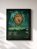 #noir Tableau de l'album LionHeart de Geko, cadre noir, imprimé et encadré en France