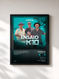 #noir Tableau de l'album Ensaio do K10 de Kamisa 10, cadre noir, imprimé et encadré en France