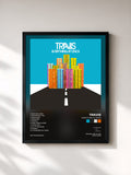 #noir Tableau de l'album Everything At Once de Travis, cadre noir, imprimé et encadré en France