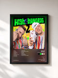 #noir Tableau de l'album High & Hungrig 2 de Gzuz, cadre noir, imprimé et encadré en France
