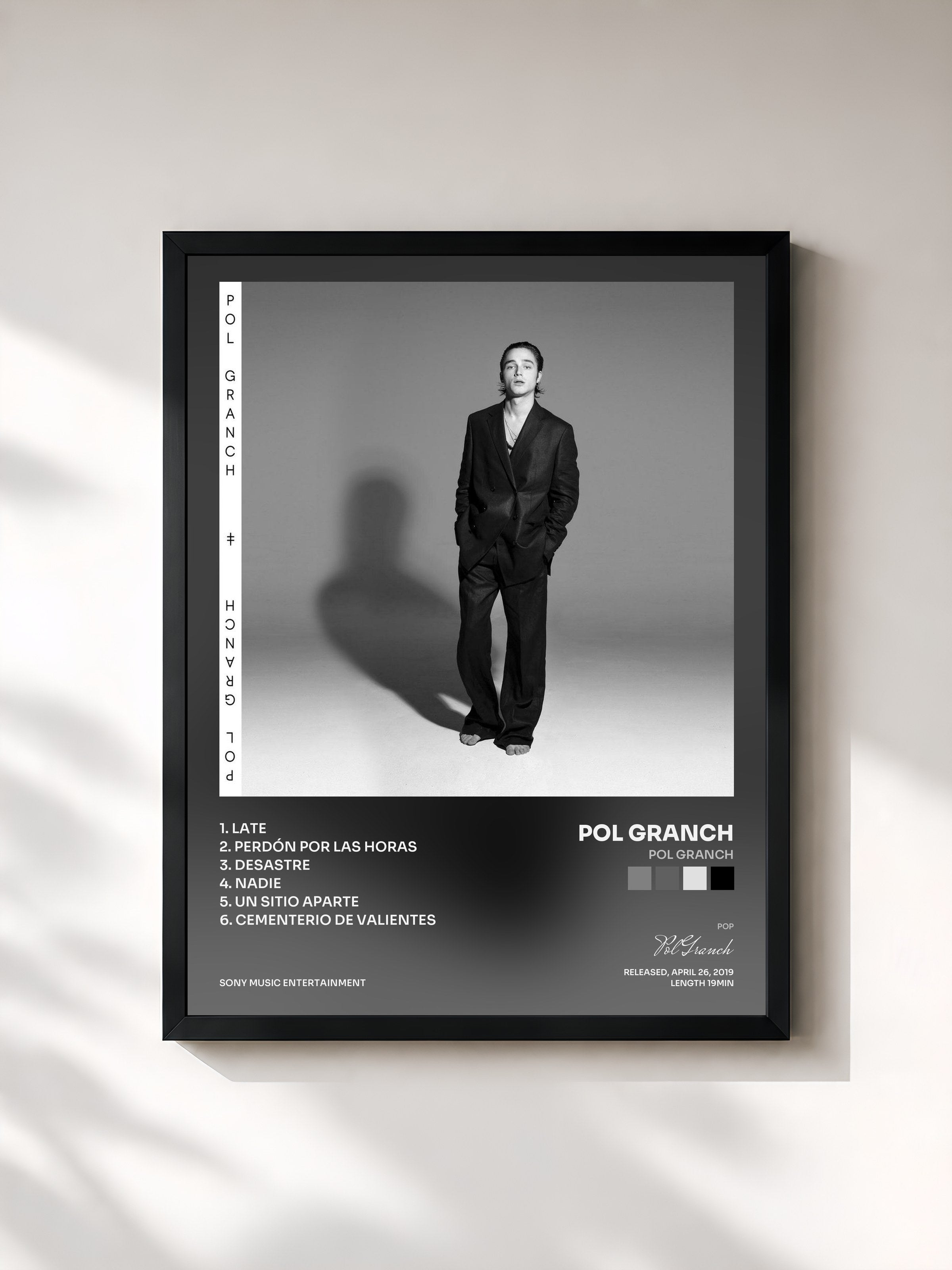 #noir Tableau de l'album Pol Granch de Pol Granch, cadre noir, imprimé et encadré en France