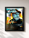 #noir Tableau de l'album Always There: 1981-2021 (40 Years & Still Groovin') de Incognito, cadre noir, imprimé et encadré en France